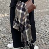 【グレーチェック】色々使える☆大判ランダムチェックストール