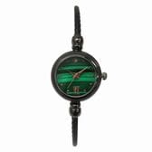 12時にハート型インデックス&ラインストーン バングル レディース腕時計 SPST048-BLK