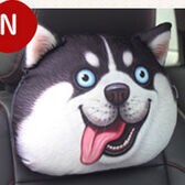 【N】ヘッドレスト クッション 車 椅子 チェア カー用品 ネックパッド 犬 かわいい