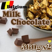 【計1120g(560g×2袋)/計約236粒】ベルギーミルクチョコレート