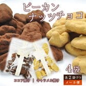 【約45g×4袋】ピーカンナッツチョコ（ココア掛け・キャラメル掛け各2個づつ）ナッツチョコ