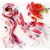 【多色丸柄/ピンク】UVカット人気図案プリントストール