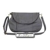 【Lサイズ/ダークグレー】口折れ2wayショルダーバッグ