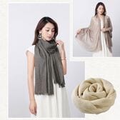 【ミルキーホワイト】大判ストール【100×180cm】