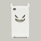 【ホワイト/iPod touch4】ソフトシリコンケースカバー【悪魔デビル】