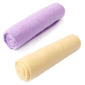 【2枚／Lサイズ（66×43cm）/パープル＋イエロー】 超吸水&速乾！セームタオル