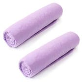 【2枚／Lサイズ（66×43cm）/パープル】 超吸水&速乾！セームタオル