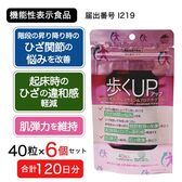 【120日分(6個セット)】歩くアップ　N-アセチルグルコサミン＆プロテオグリカン[機能性表示食品]