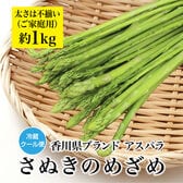 【約1kg(太さ不揃い・ご家庭用)】さぬきのめざめ 香川県産アスパラ