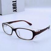 【ブラウン】花粉・飛沫対策メガネ【くもり止めレンズ】