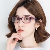 【パープル】花粉・飛沫対策メガネ【くもり止めレンズ】