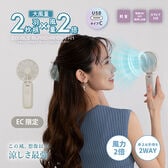 【グレージュ】Wブレードハンディファン