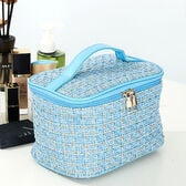 【ブルー】コスメ収納ポーチ