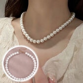 フェイクパールネックレス