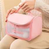 【ピンク】たっぷり収納メイクポーチ