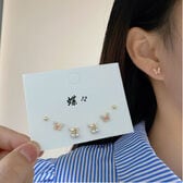 【タイプ:蝶々】ピアス3ペアセット