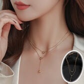 ゴールド 2連チェーンネックレス