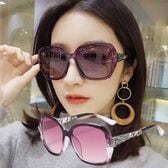 【パープル】UV400ビッグフレームサングラス