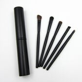 【ブラック】ケース付きメイクブラシ5本セット