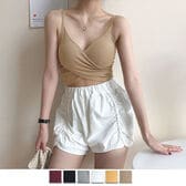 【ベージュ】カップ付 キャミタンクトップ