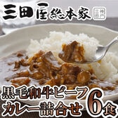 【6食】「三田屋総本家」 黒毛和牛のビーフカレー6食セット