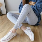 【ライトグレー】レギンスパンツ（スリット入り）