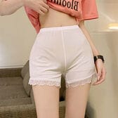 【ホワイト】裾レースペチパンツ