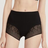 【ブラック】ボクサーレースショーツ（スズラン柄）