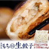 【計100個/25粒×4P(1.8kg)】愛媛県産ふれ愛・媛ポーク使用『もち〇生餃子』