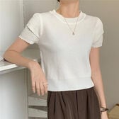 【ホワイト】Uネックサマーニット