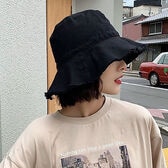 【ブラック】フリンジバケットハット