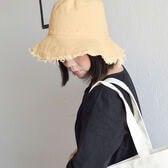 【イエロー】フリンジバケットハット