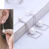 2wayパールピアス スクエアフレーム