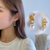 【ゴールド】揺れるパールピアス