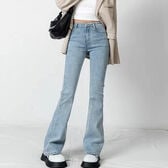 【ライトブルー/Lサイズ】フレアパンツ