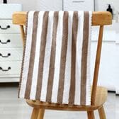 【キャメル】ボーダーフェイスタオル