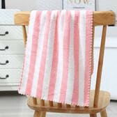【ピンク】ボーダーフェイスタオル