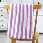 【パープル】ボーダーフェイスタオル