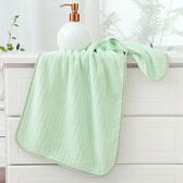 【ライトグリーン】ループ付きフェイスタオル