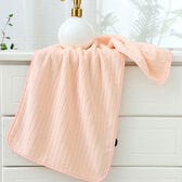 【ライトピンク】ループ付きフェイスタオル