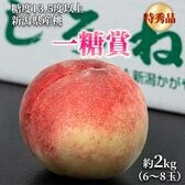 【予約受付】7/21~順次出荷【約2kg(6~8玉)】新潟県産桃『一糖賞』特秀品