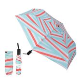 【ストライプレッド】Danke 晴雨兼用折りたたみ傘 レディース 超撥水・吸水ケース付き