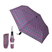 【チェックピンク】Danke 晴雨兼用折りたたみ傘 レディース 超撥水・吸水ケース付き