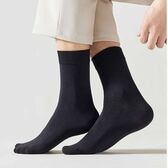 【ブラック】クルー丈シンプルソックス