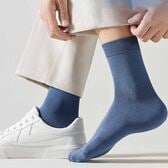 【ネイビー】クルー丈シンプルソックス