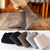 【ブラウン】メンズソックス シンプル