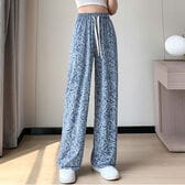 【A04】ウエストゴムストレートワイドパンツ