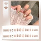 【24枚入】ネイルチップ ショート キラキラマグネット