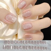 【30枚入】ネイルチップ シンプルピンク