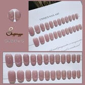 【24枚入】ネイルチップ  ピンク×ラメ